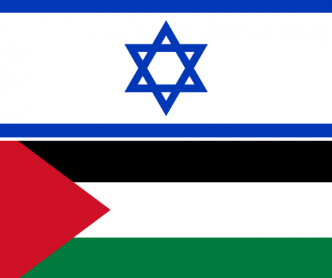 Israel and Palestine flags